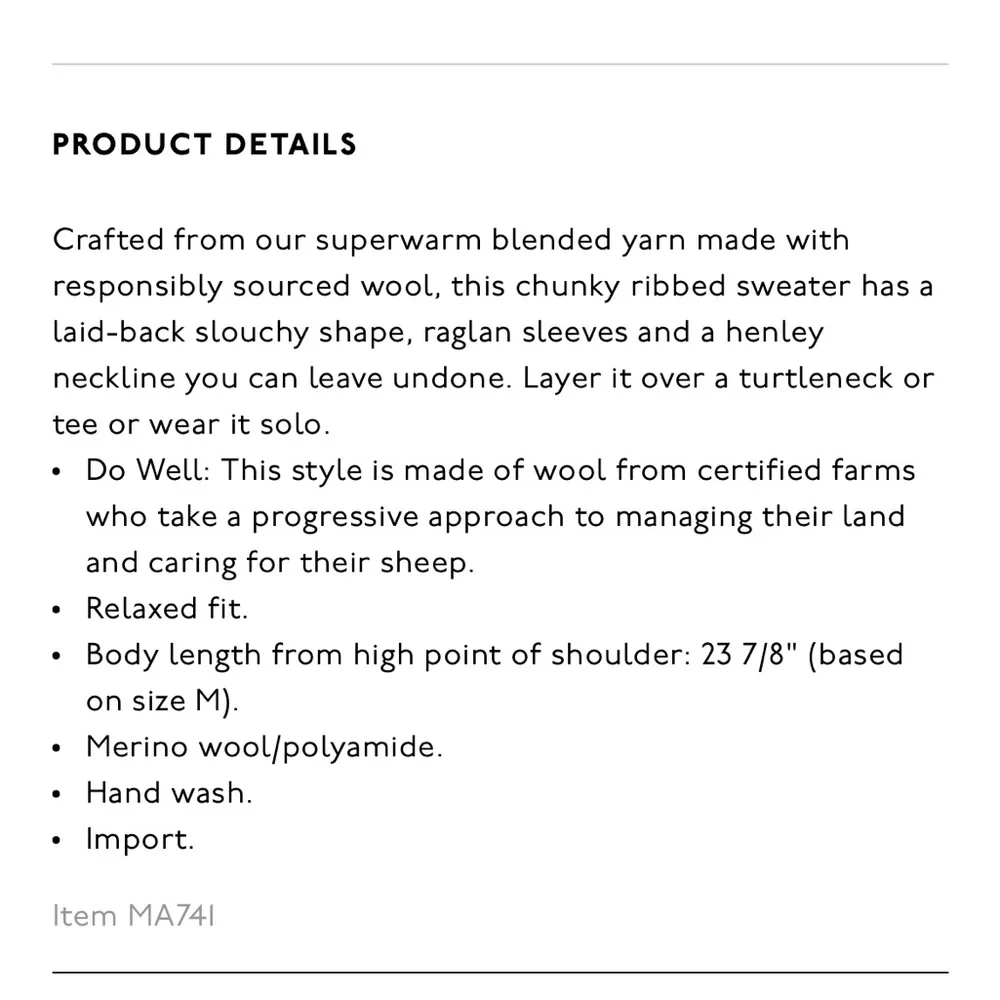 Ribbed wool blend Lyle Henley Sweater - Picture 5 of 8